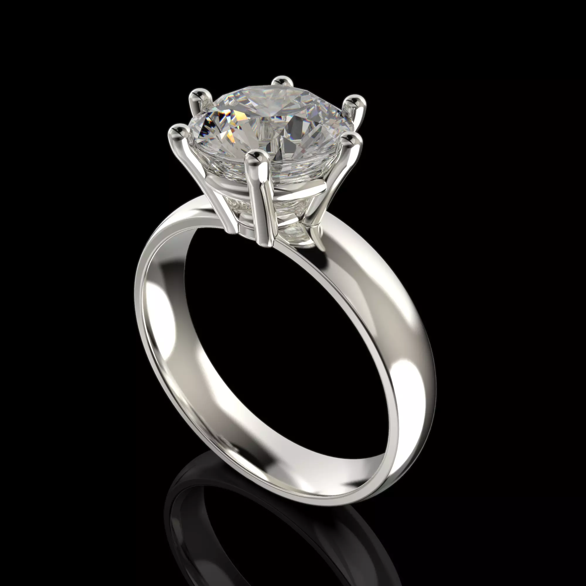 SOL ring 2ct 3D print model