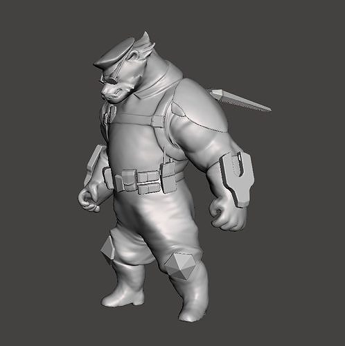 Captain Volibear 3D Model  3D print model