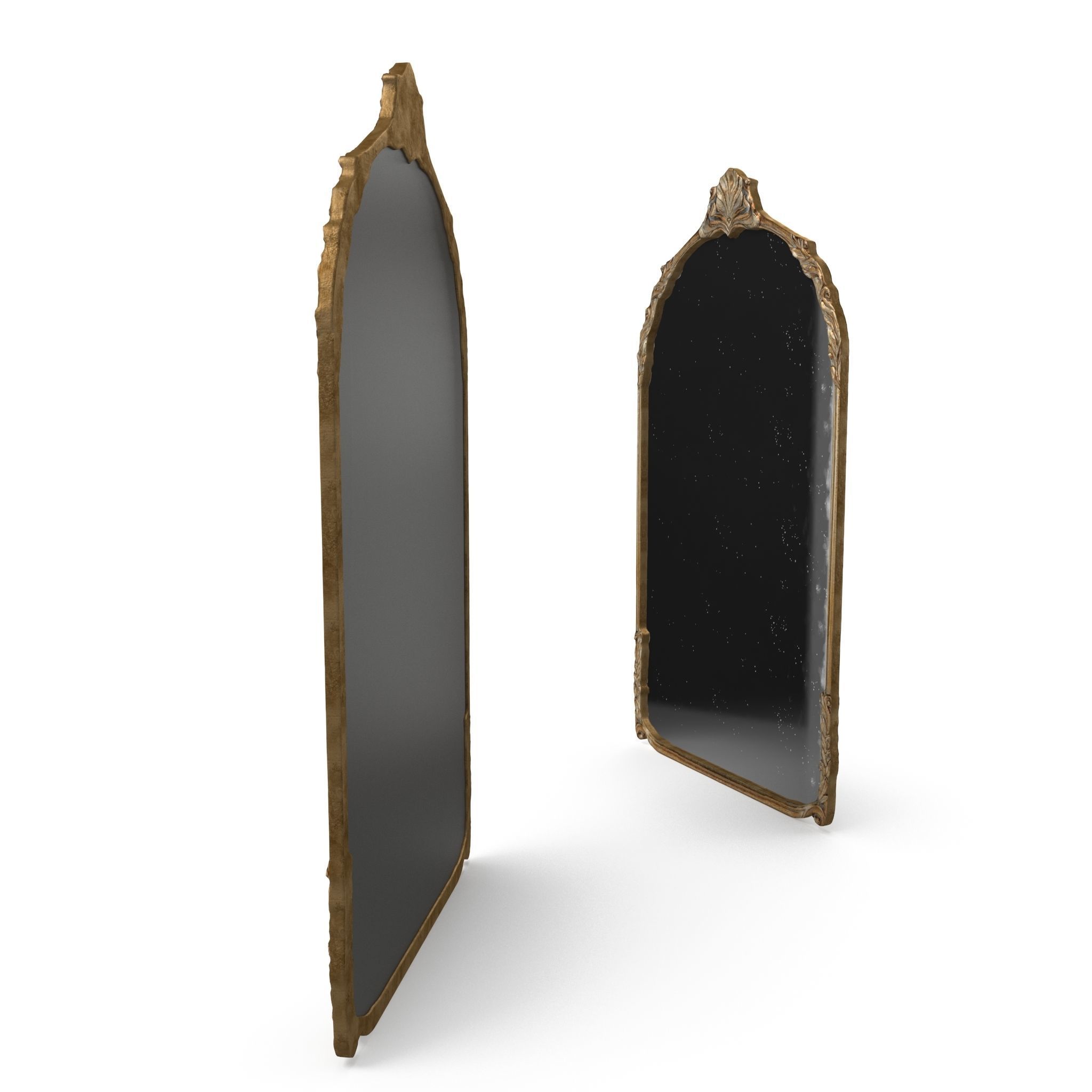 Antique Frame Mirror Collection Low-poly 3D model_9