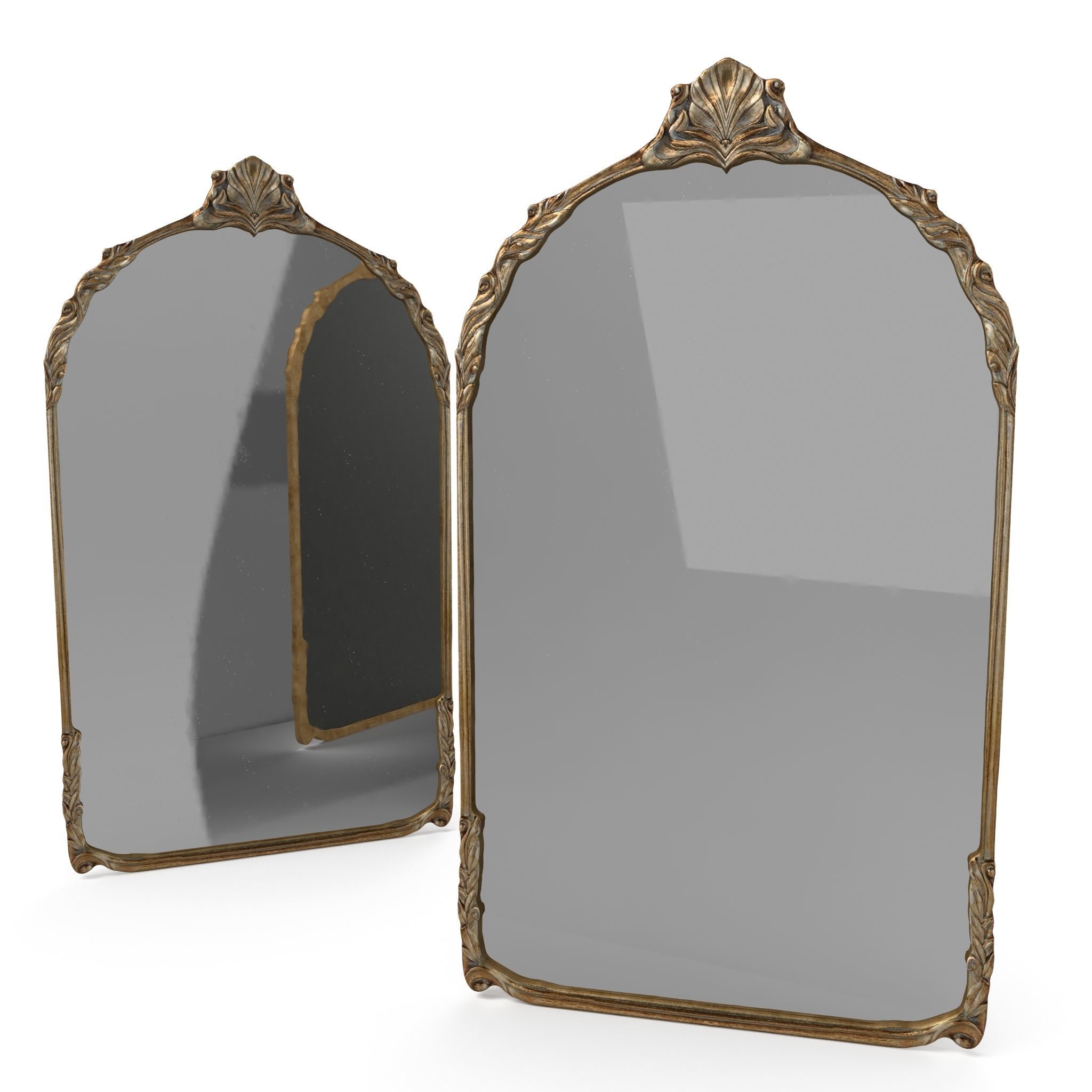 Antique Frame Mirror Collection Low-poly 3D model_7