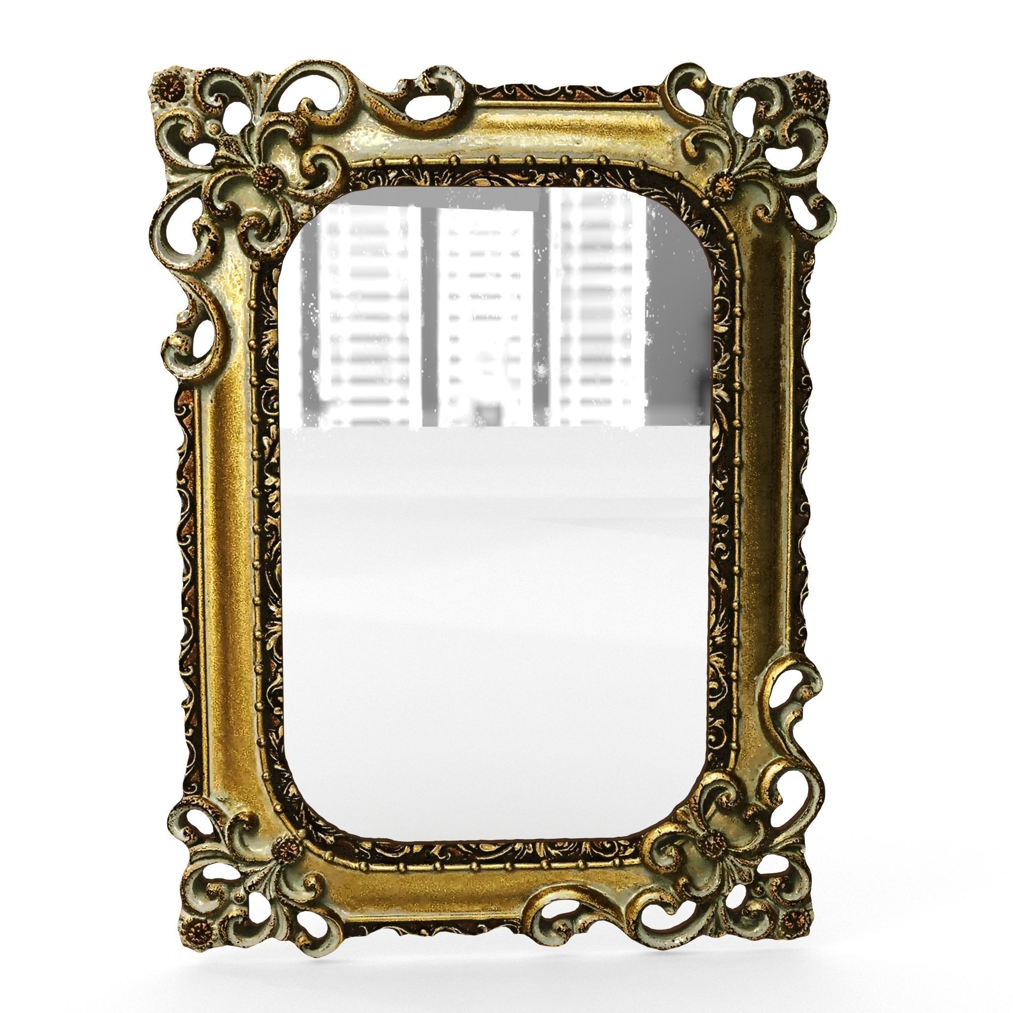 Antique Frame Mirror Collection Low-poly 3D model_43