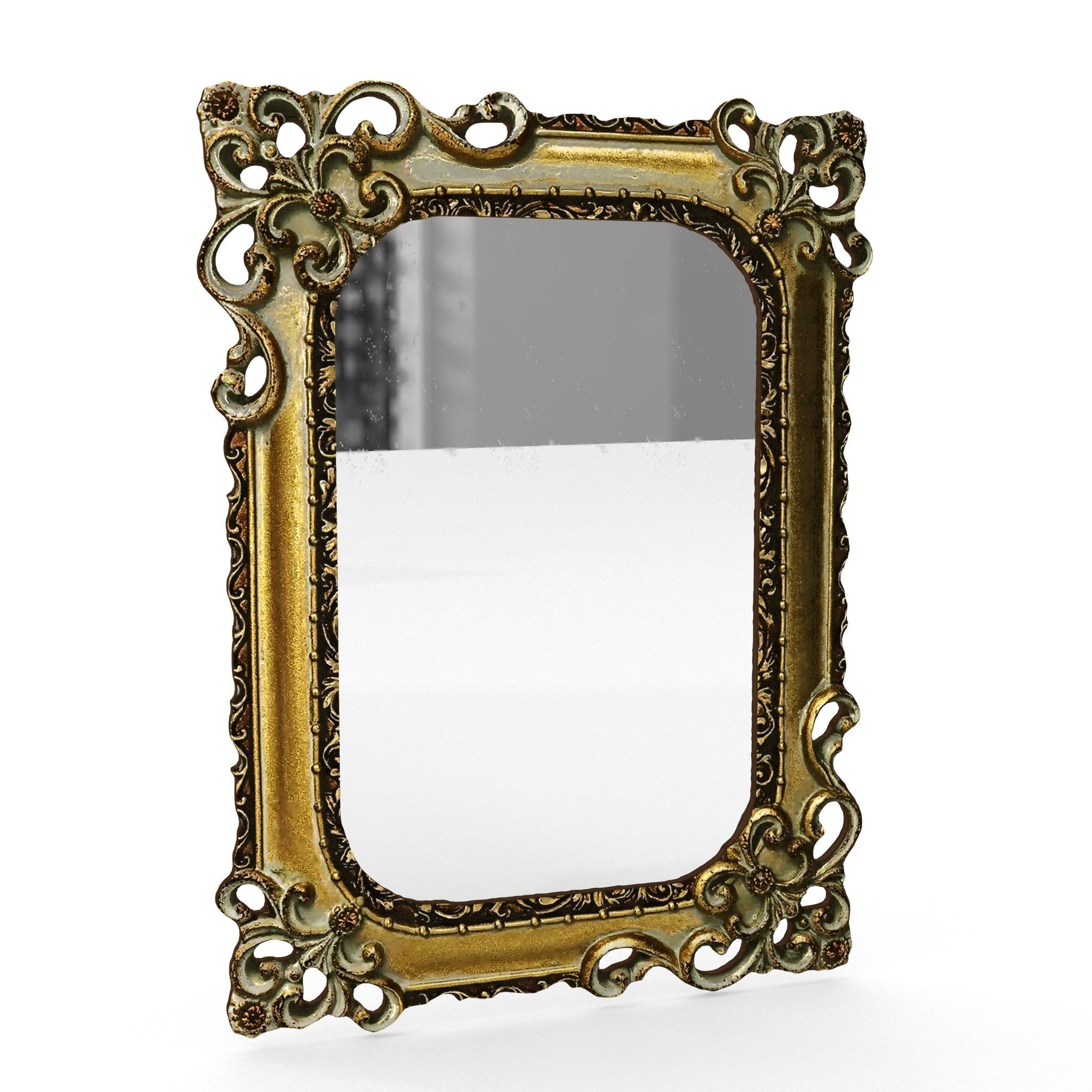 Antique Frame Mirror Collection Low-poly 3D model_42