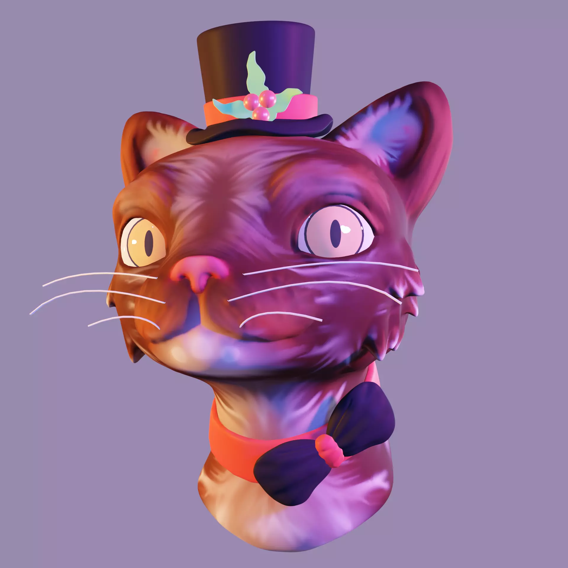 Christmas Cat Free 3D model