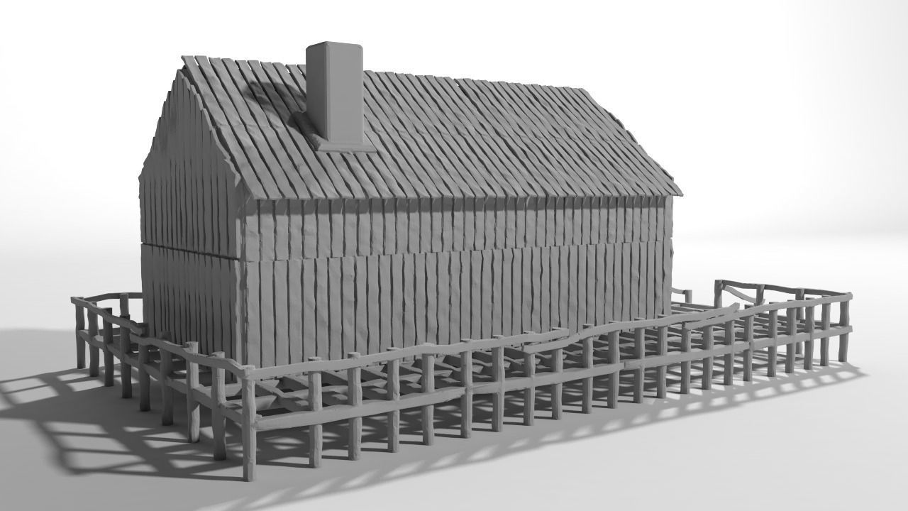 wooden house 3D print model_4
