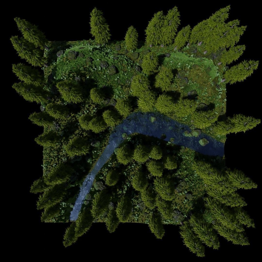 Forest Scene 3D model_6