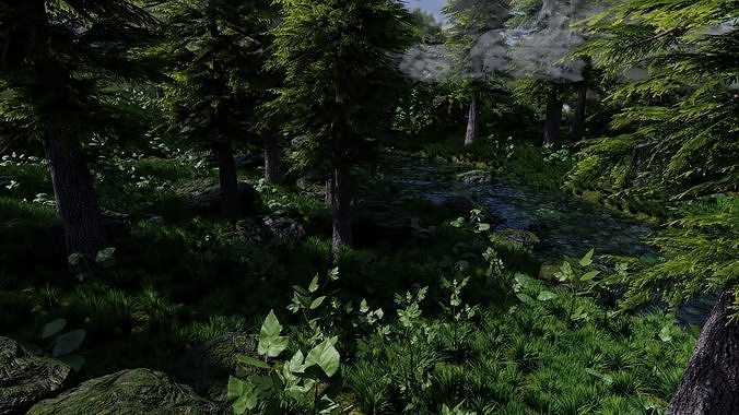 Forest Scene 3D model 5