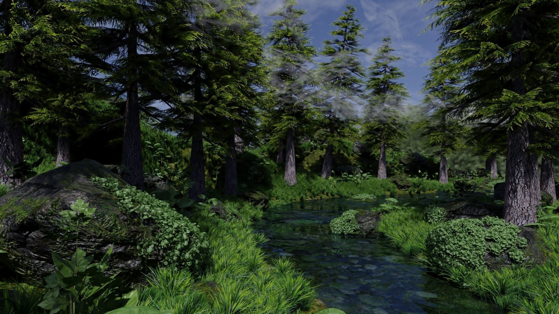 Forest Scene 3D model_2