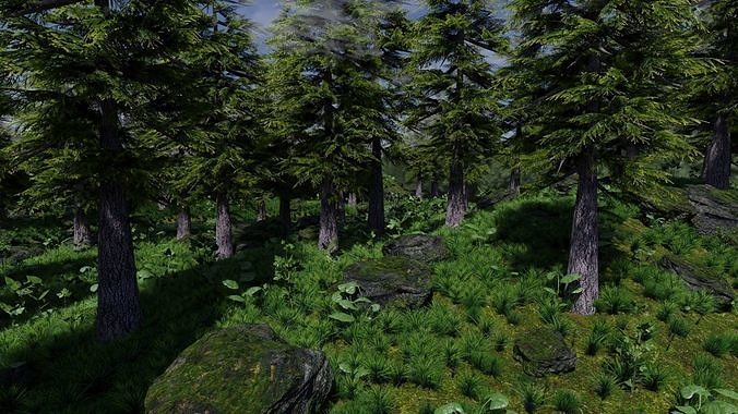 Forest Scene 3D model 4
