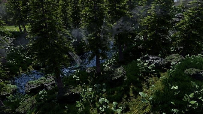Forest Scene 3D model 6