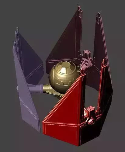 TIE-Cyclone star wars spaceship 3D print model