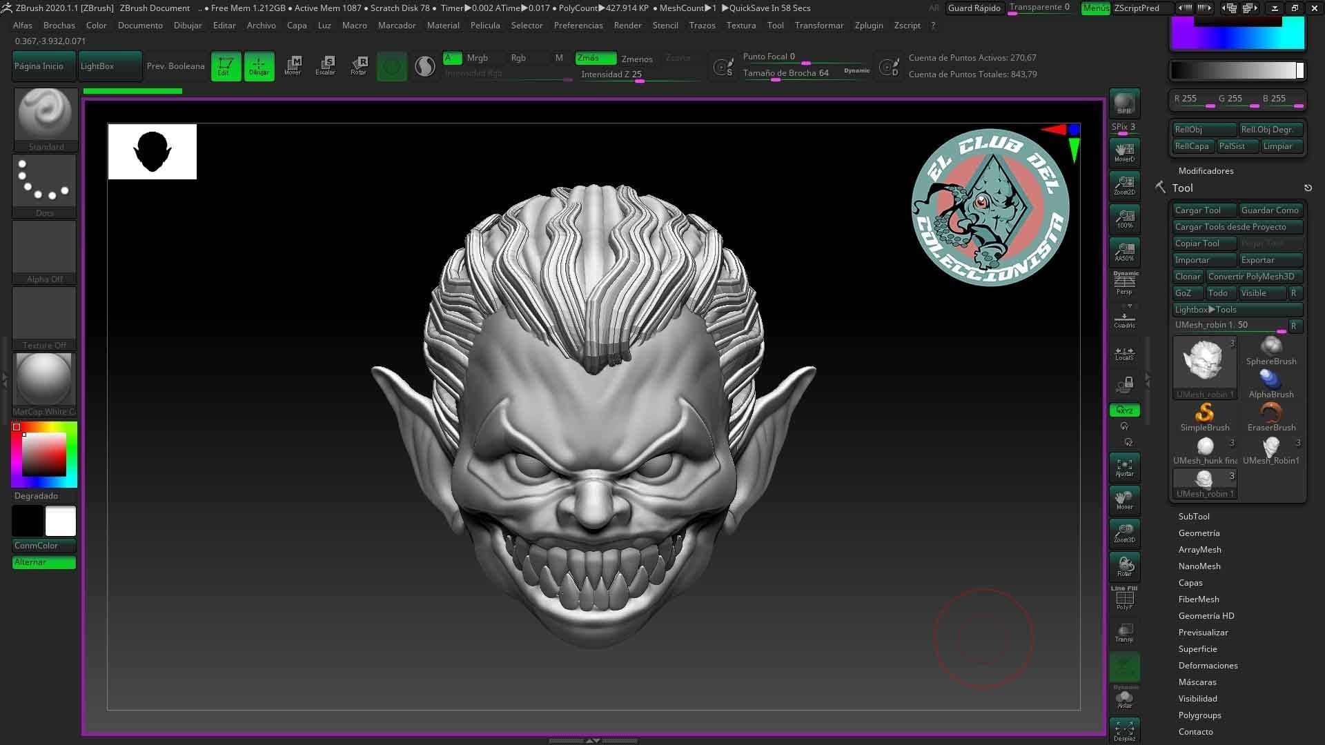 robin metal head custom 3D print model_4