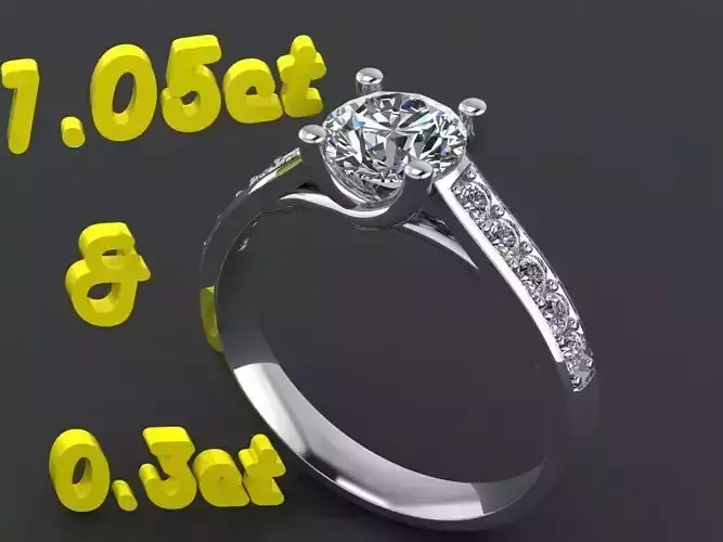 Ring comfort  and  diamonds italian style