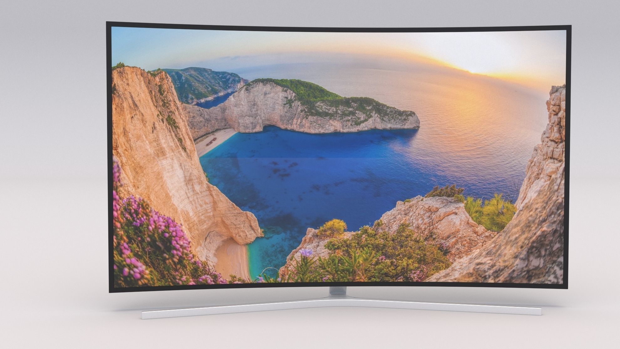 Samsung 4K Smart TV Low-poly 3D model_4