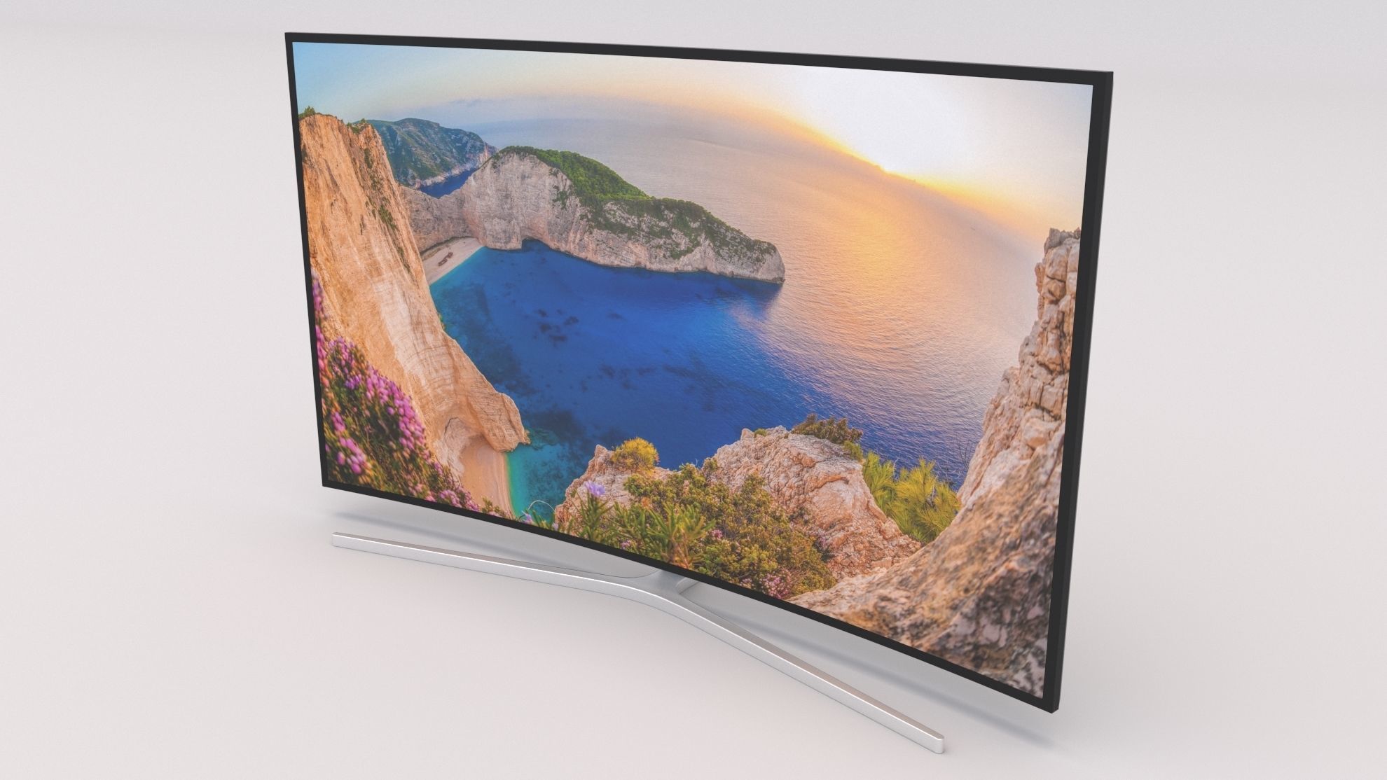 Samsung 4K Smart TV Low-poly 3D model_1