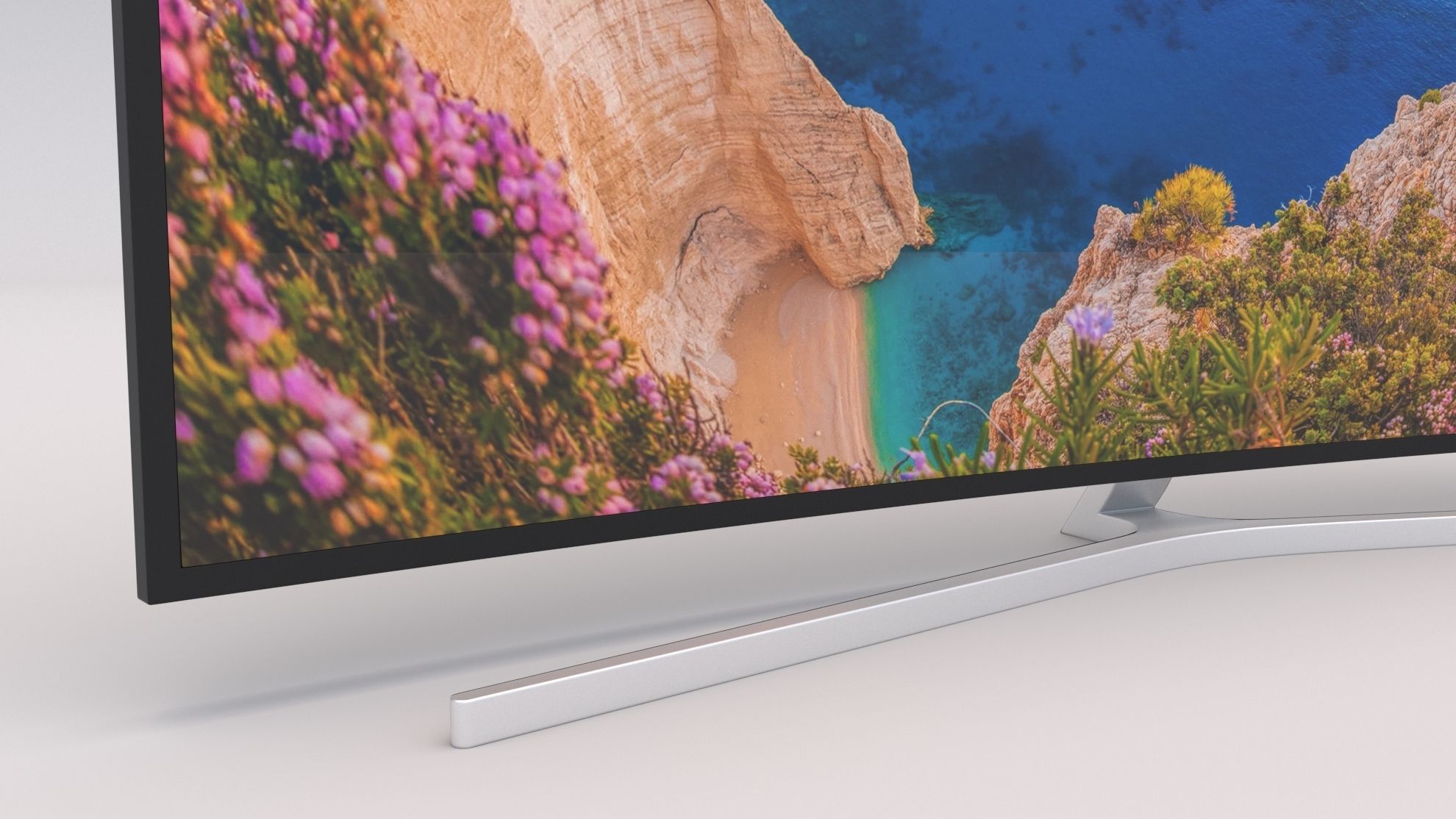 Samsung 4K Smart TV Low-poly 3D model_3