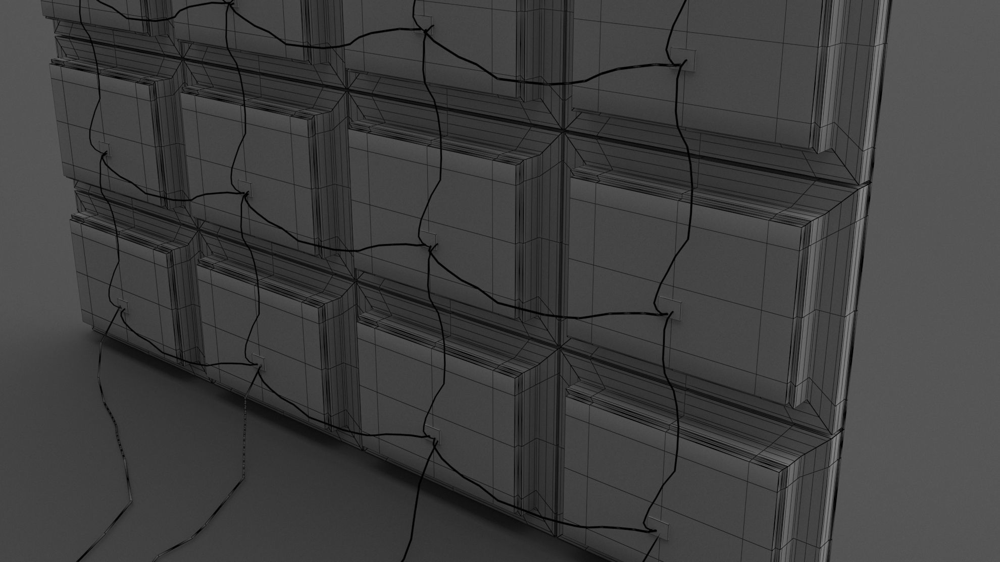 Led Screen Panel - Video Wall Low-poly 3D model_8