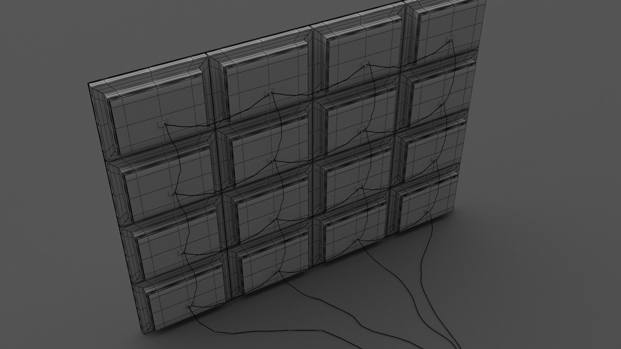 Led Screen Panel - Video Wall Low-poly 3D model_7