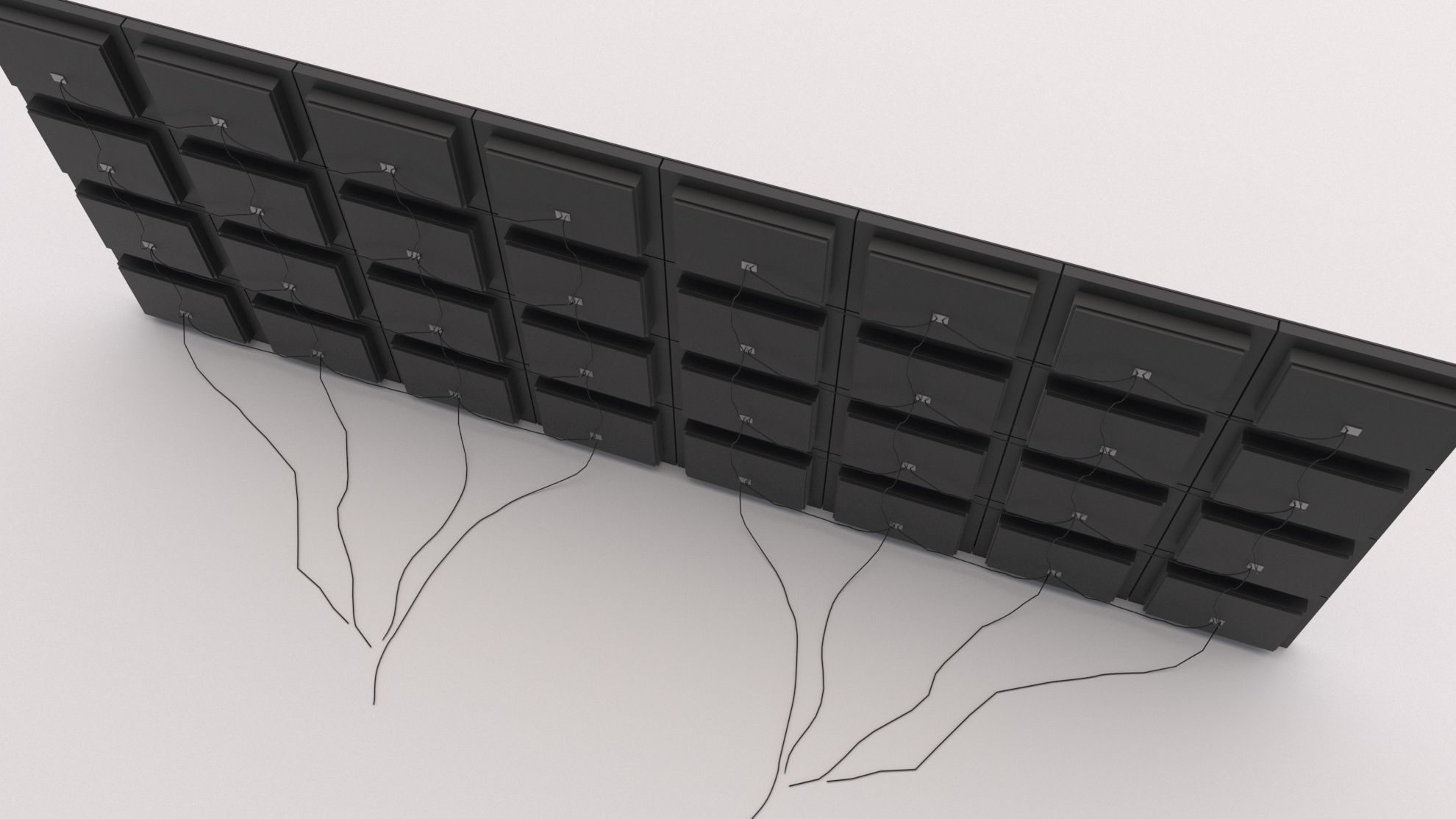 Led Screen Panel - Video Wall Low-poly 3D model_3