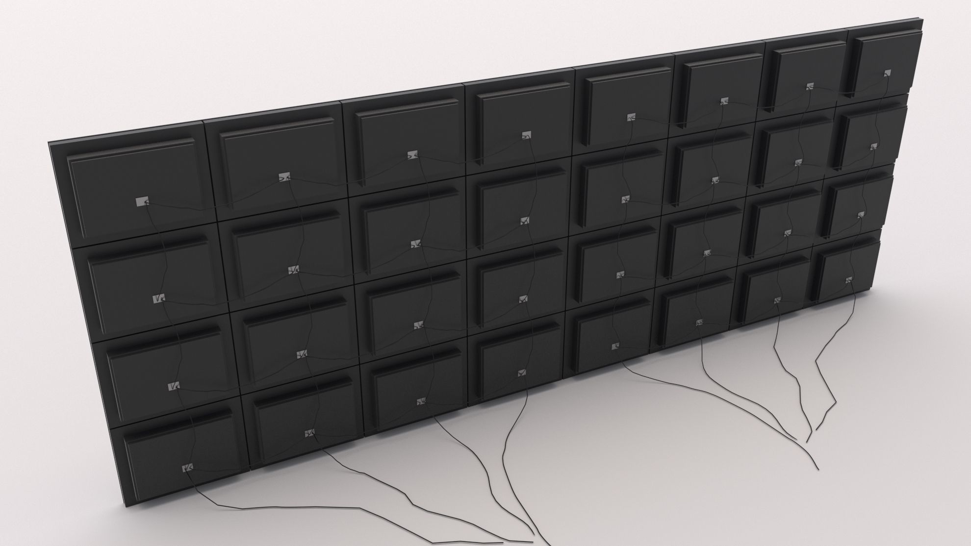 Led Screen Panel - Video Wall Low-poly 3D model_2