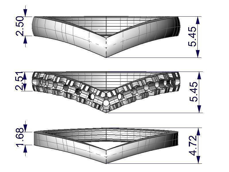Ring - 3 check marks 3in1 3D print model_7