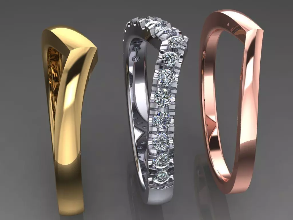 Ring - 3 check marks 3in1 3D print model_0