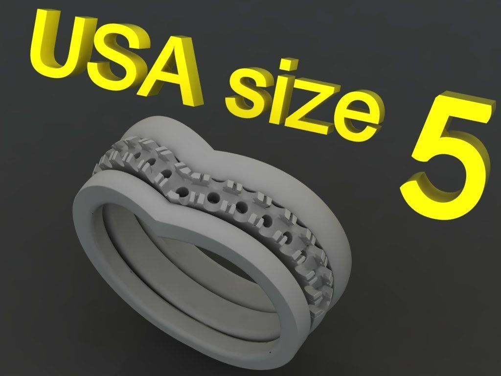 Ring - 3 check marks 3in1 3D print model_5