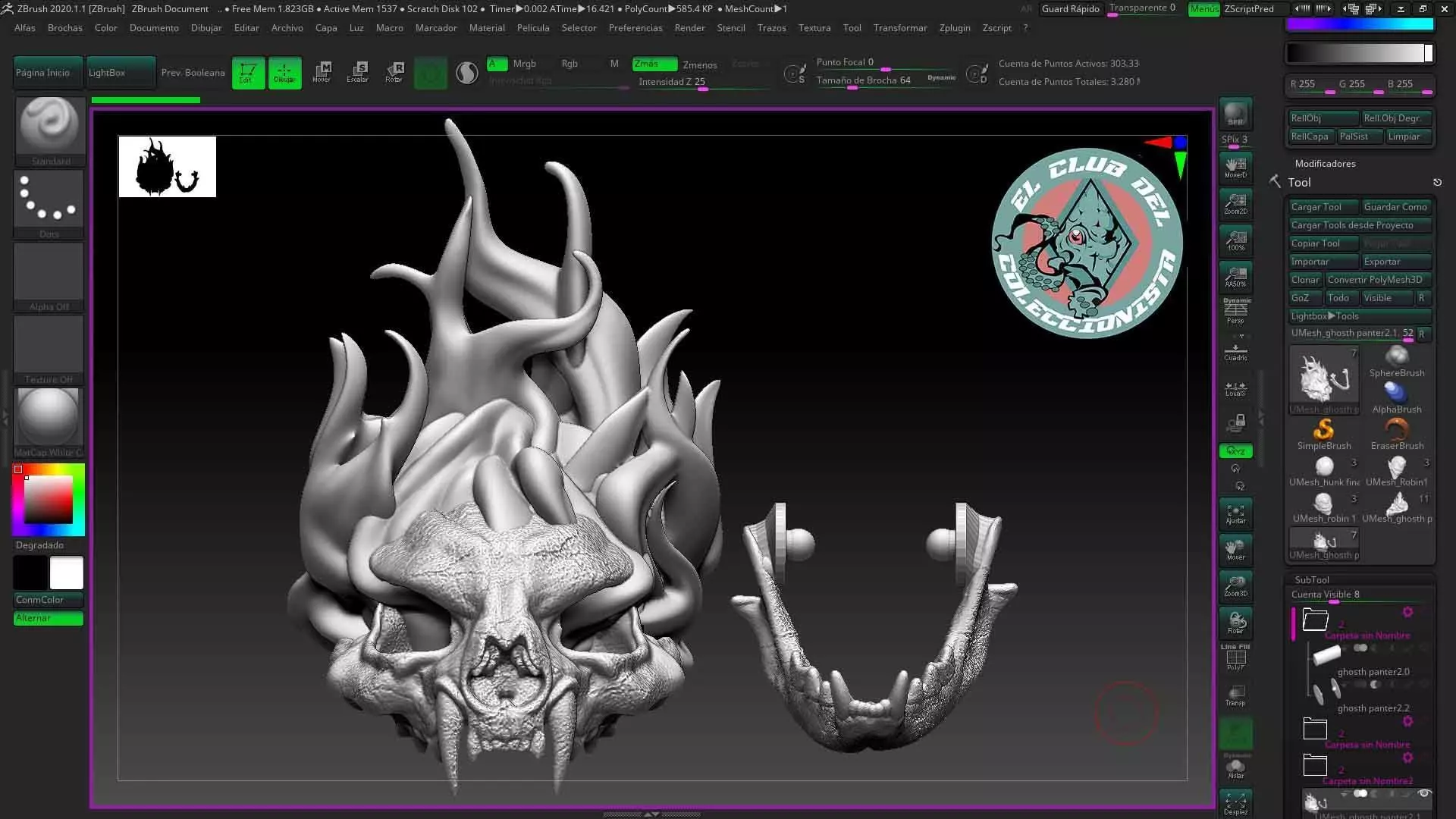 Ghost panter  3D print model_0