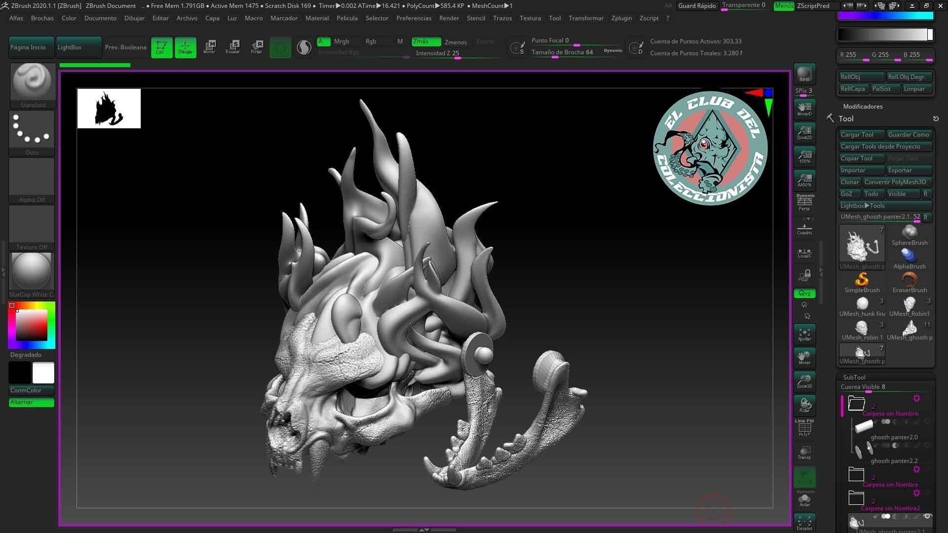 Ghost panter  3D print model_3
