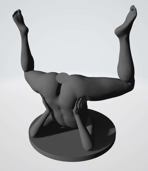 STRETCH9 - nude yoga 3D print model_1