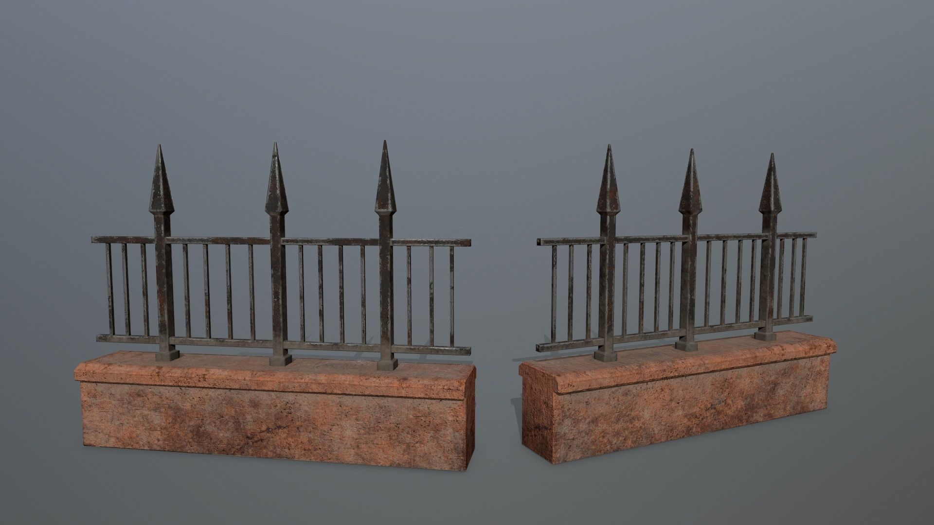 tombstone set two tombstones Low-poly 3D model_21