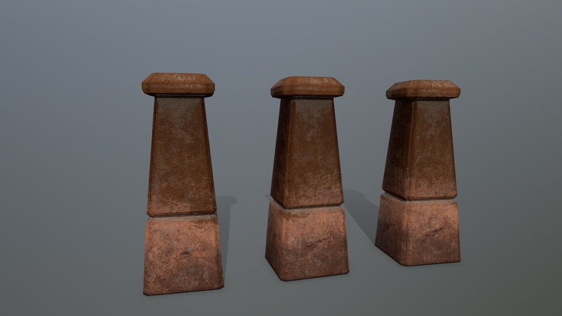 tombstone set two tombstones Low-poly 3D model_20