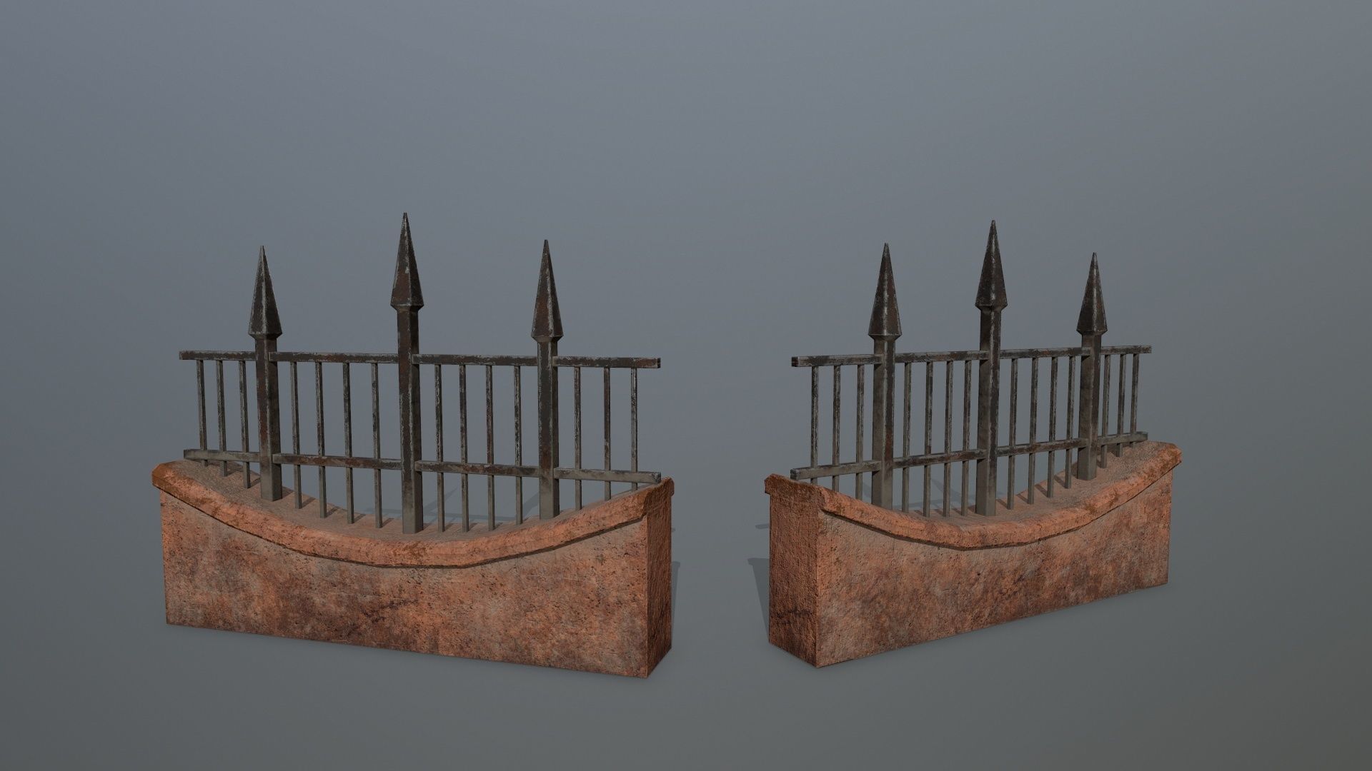 tombstone set two tombstones Low-poly 3D model_22