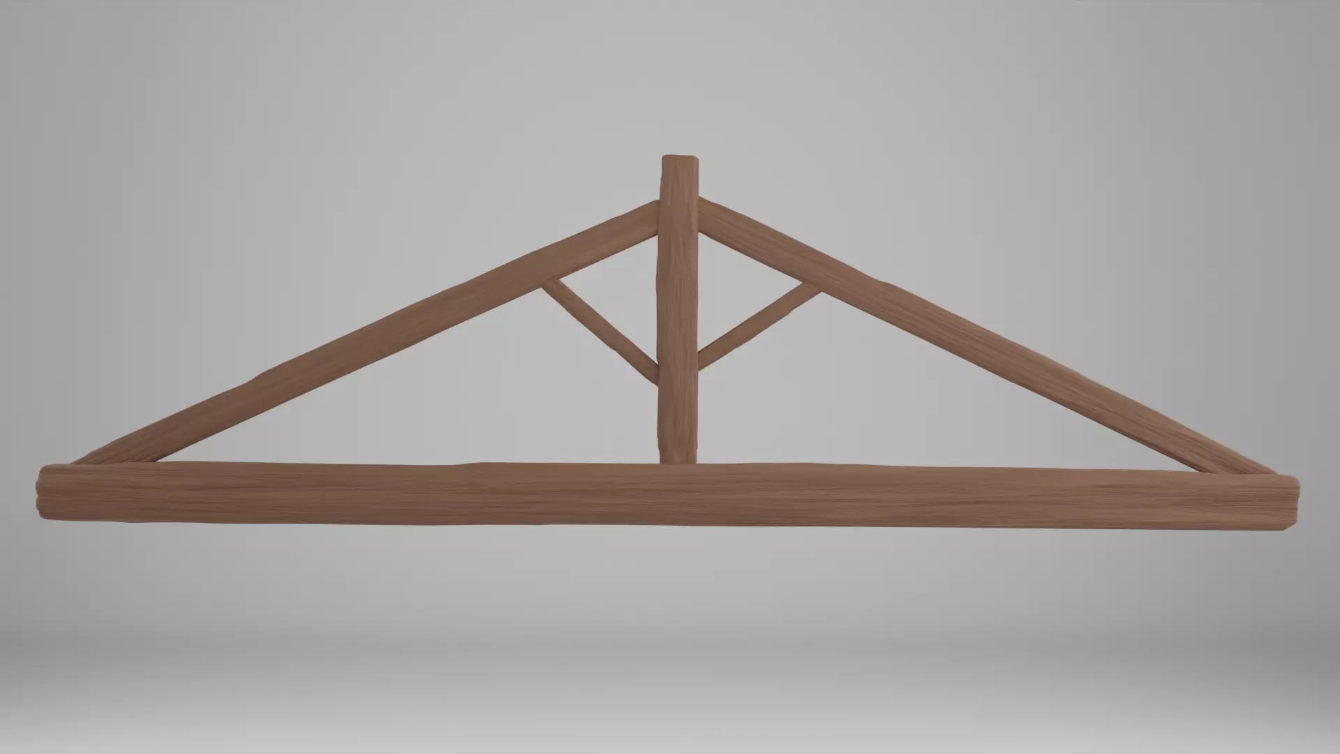 Charpente traditionnelle en bois 3D model_0