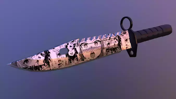 M9 Bayonet 10 Skins Pack Low-poly 3D model