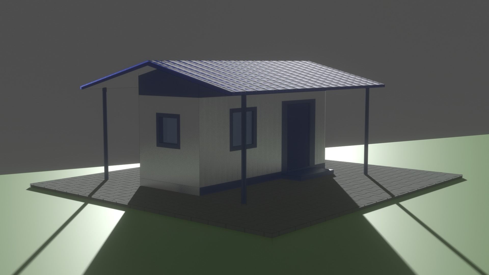 Police Outpost Low-poly 3D model_5