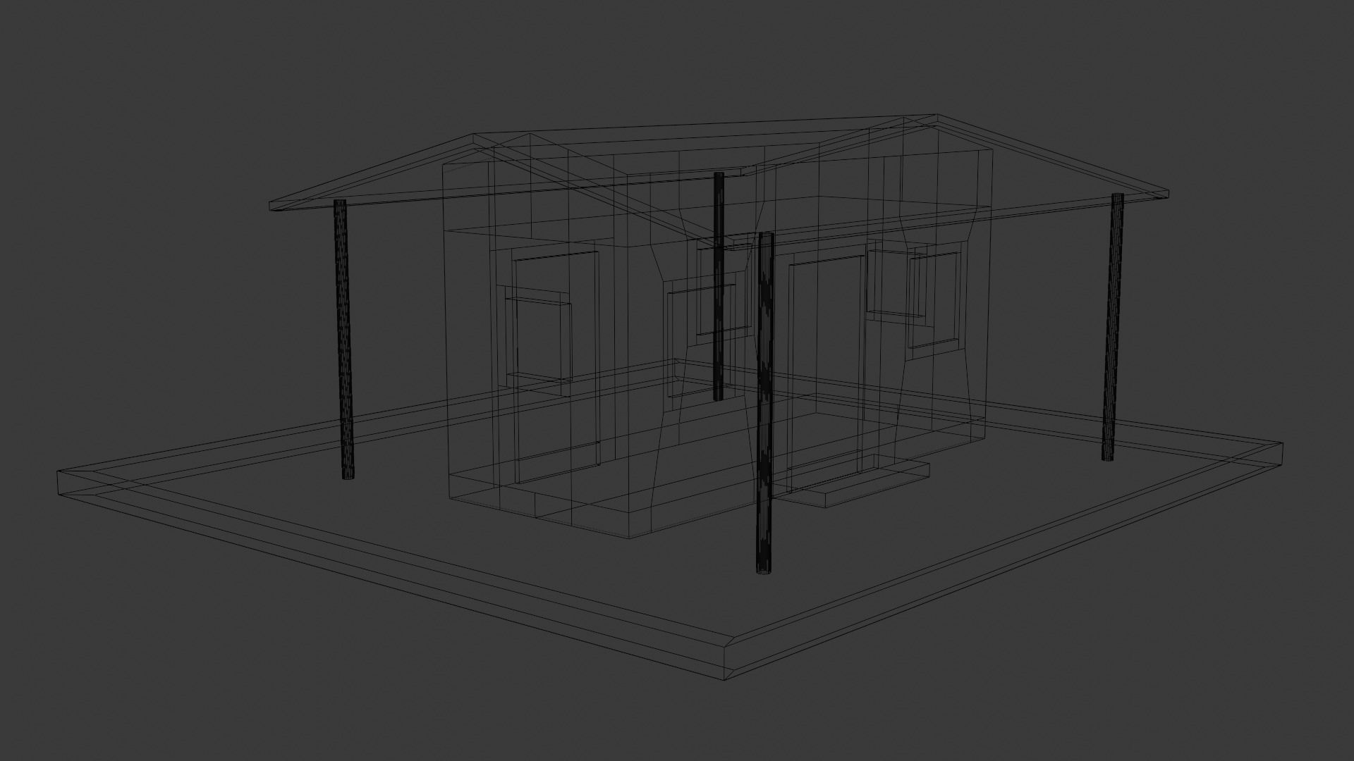 Police Outpost Low-poly 3D model_2