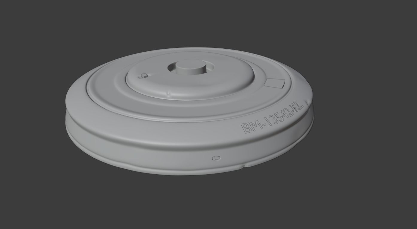 Rusty antipersonnel mine 3D model_6