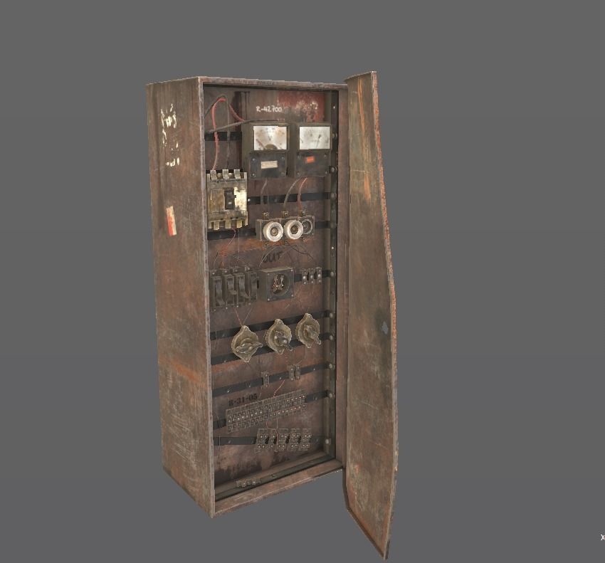 Old Fuse Box 3D model_9