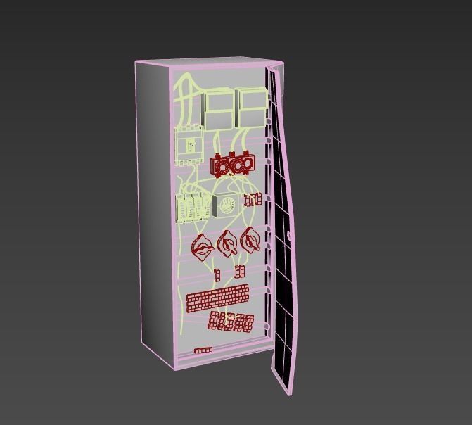 Old Fuse Box 3D model_10