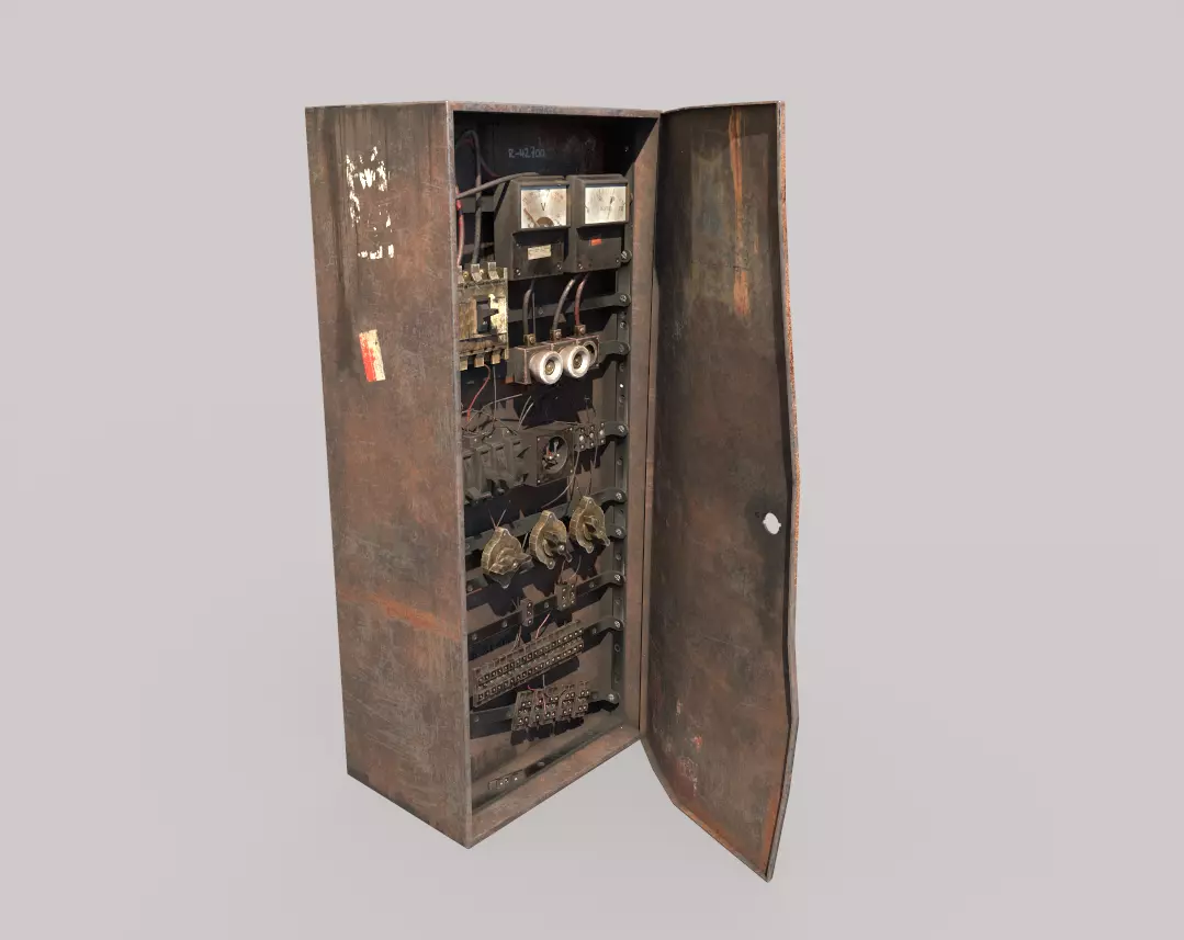 Old Fuse Box 3D model_0