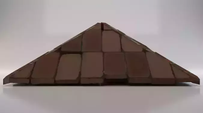 Brick Roof  Low-poly 3D model
