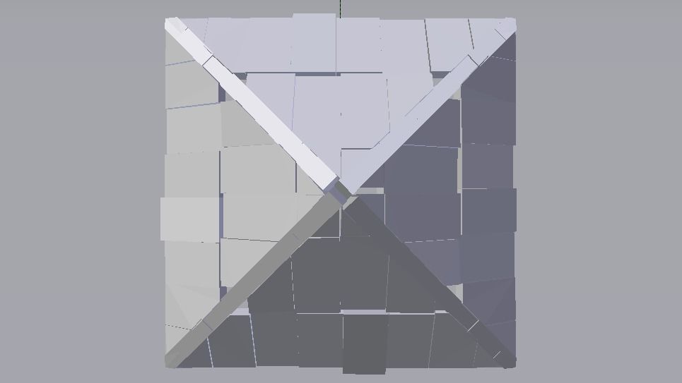 Brick Roof Low-poly 3D model_11