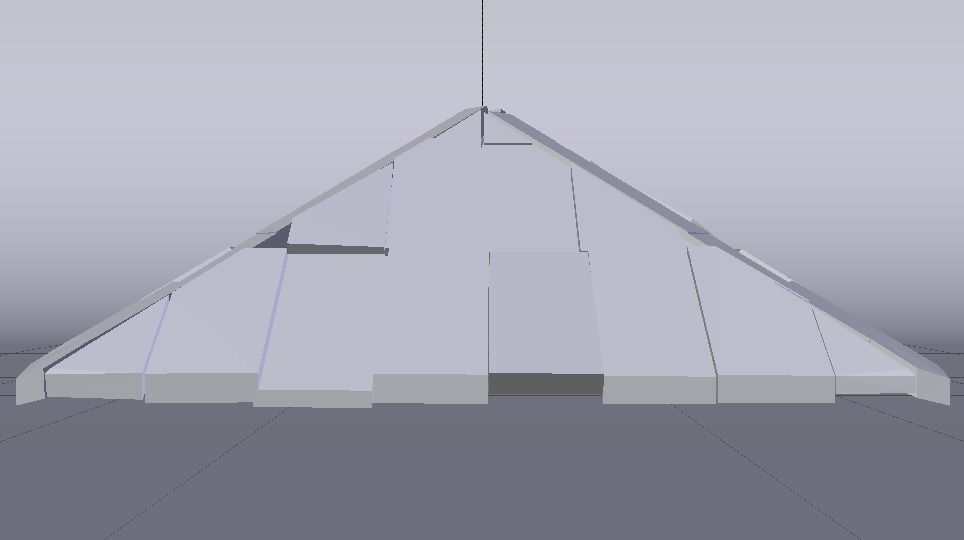 Brick Roof Low-poly 3D model_10