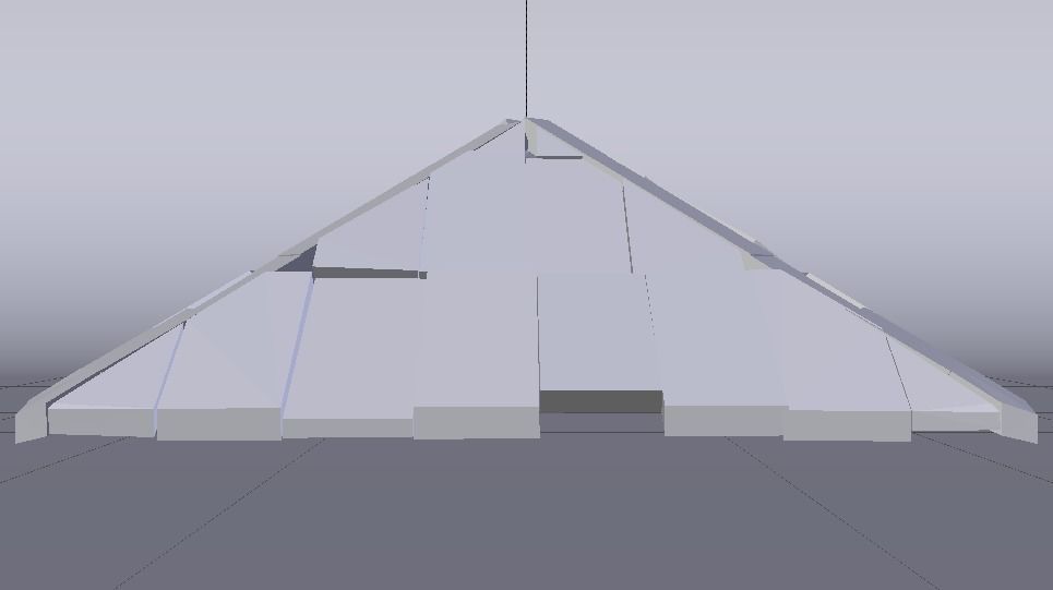 Brick Roof Low-poly 3D model_9