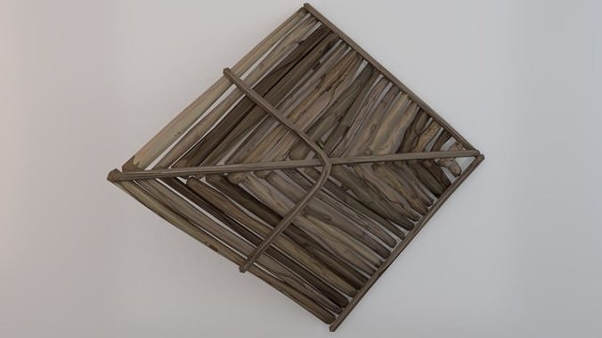 Wooden Roof  Low-poly 3D model 6