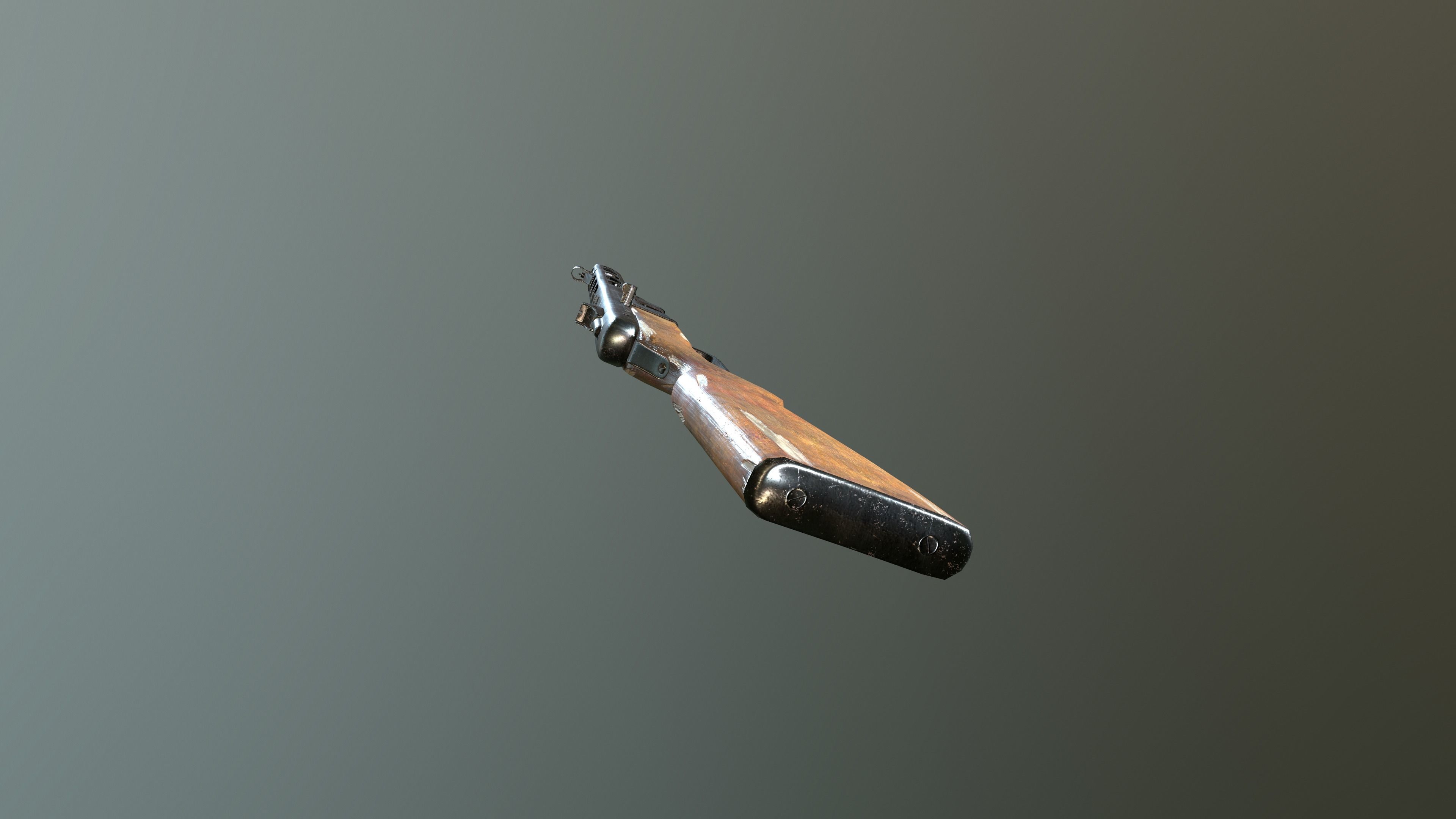 ppsh 41 Low-poly 3D model_12