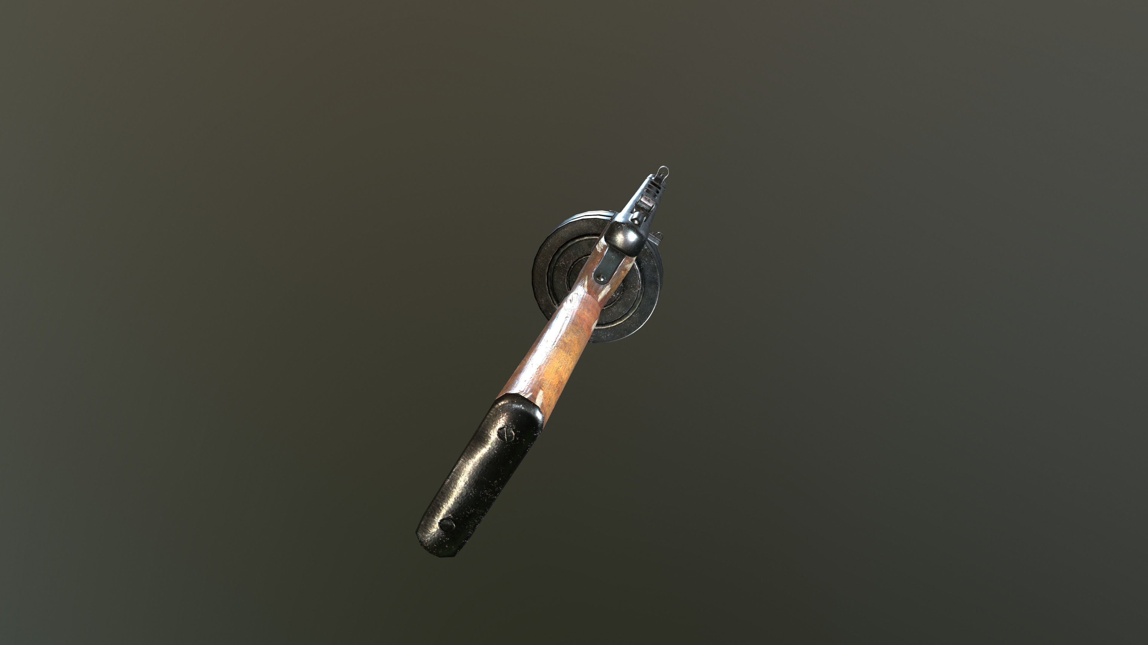 ppsh 41 Low-poly 3D model_8