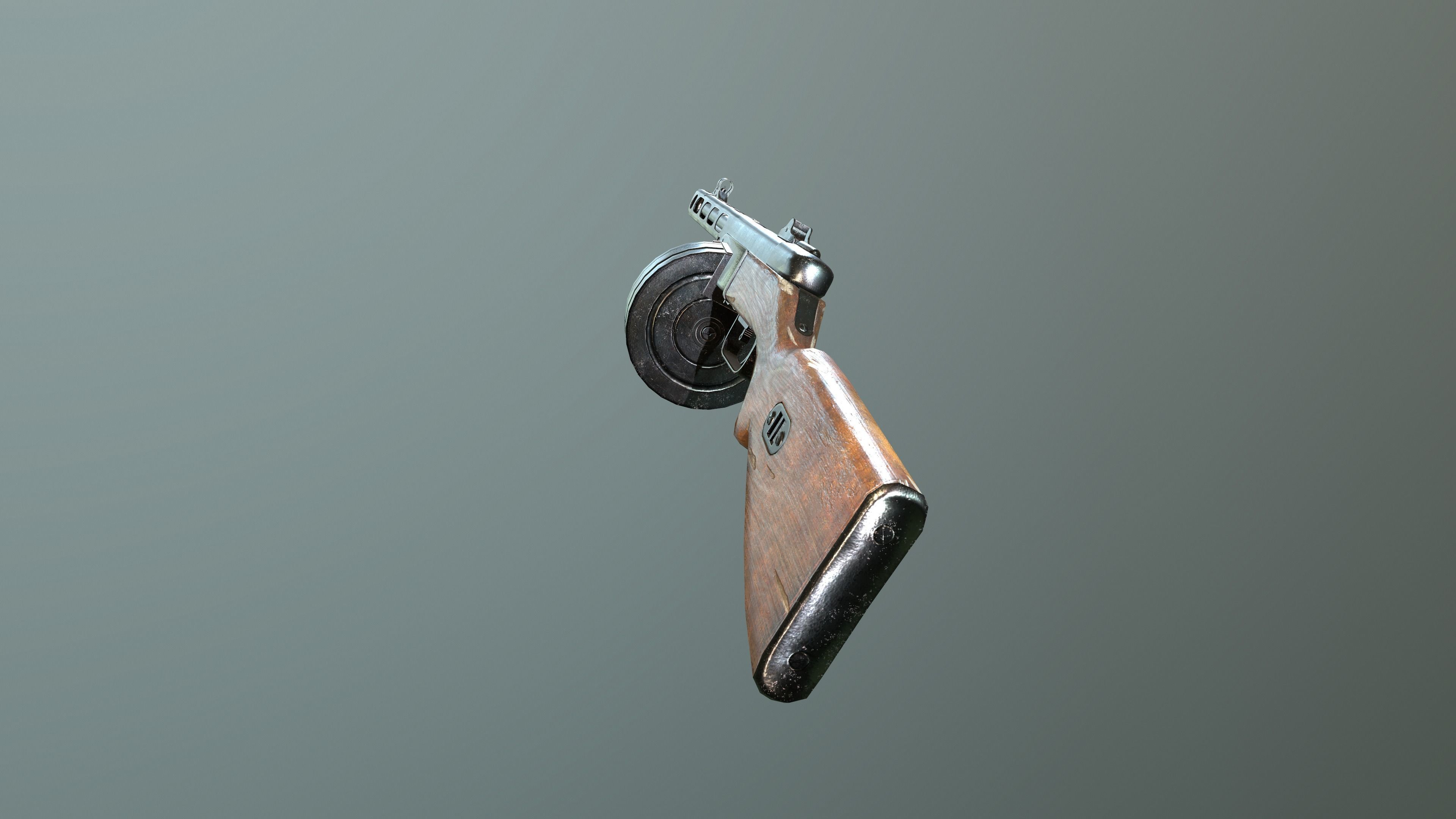 ppsh 41 Low-poly 3D model_10