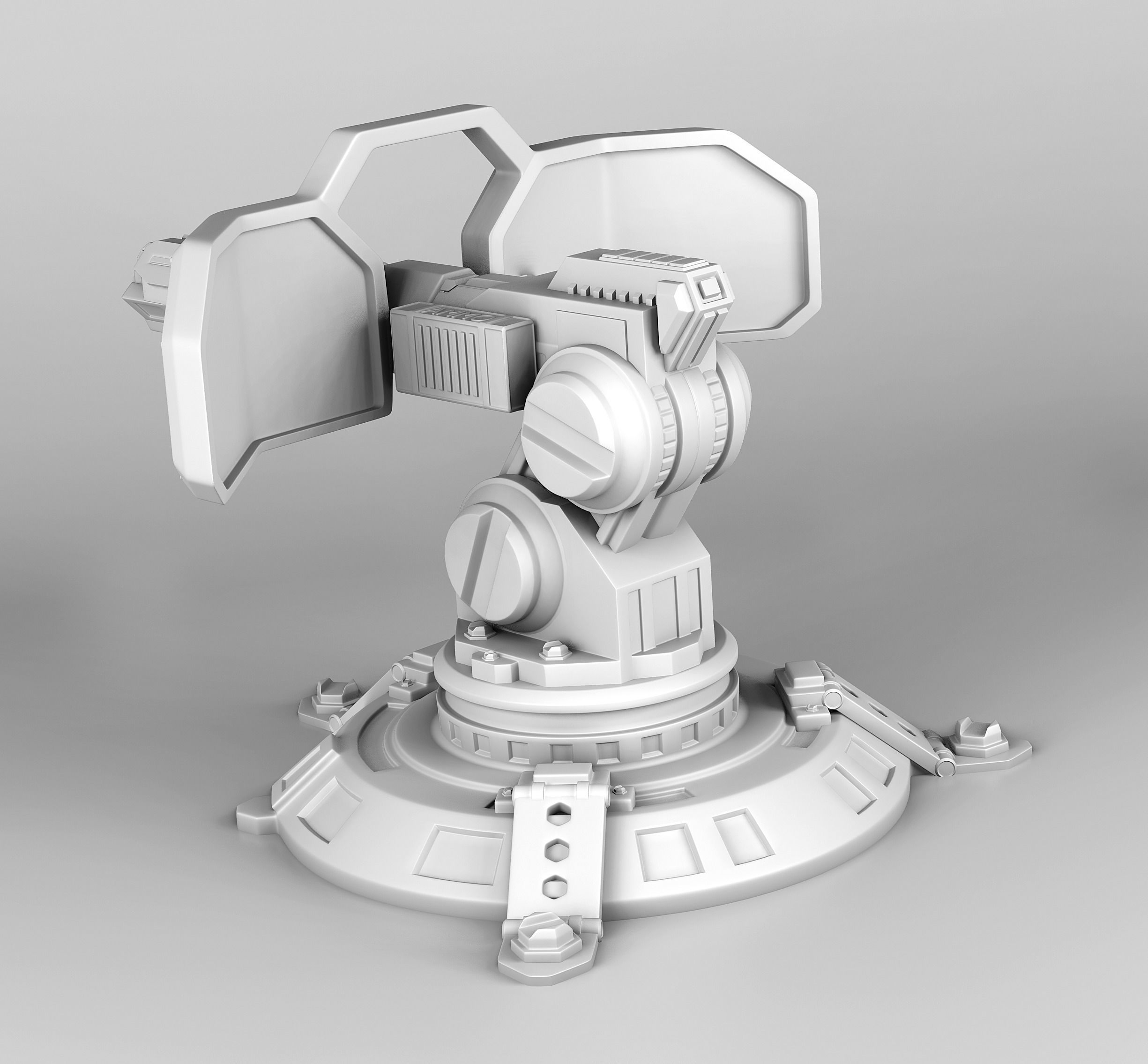 Turret-2 robot 3D print model_1