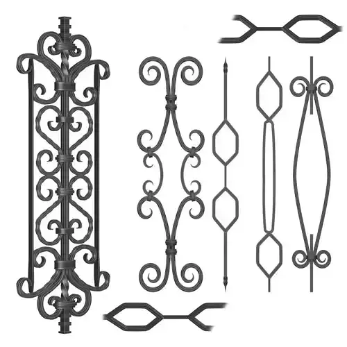 Wrought iron panel No 06 3D model